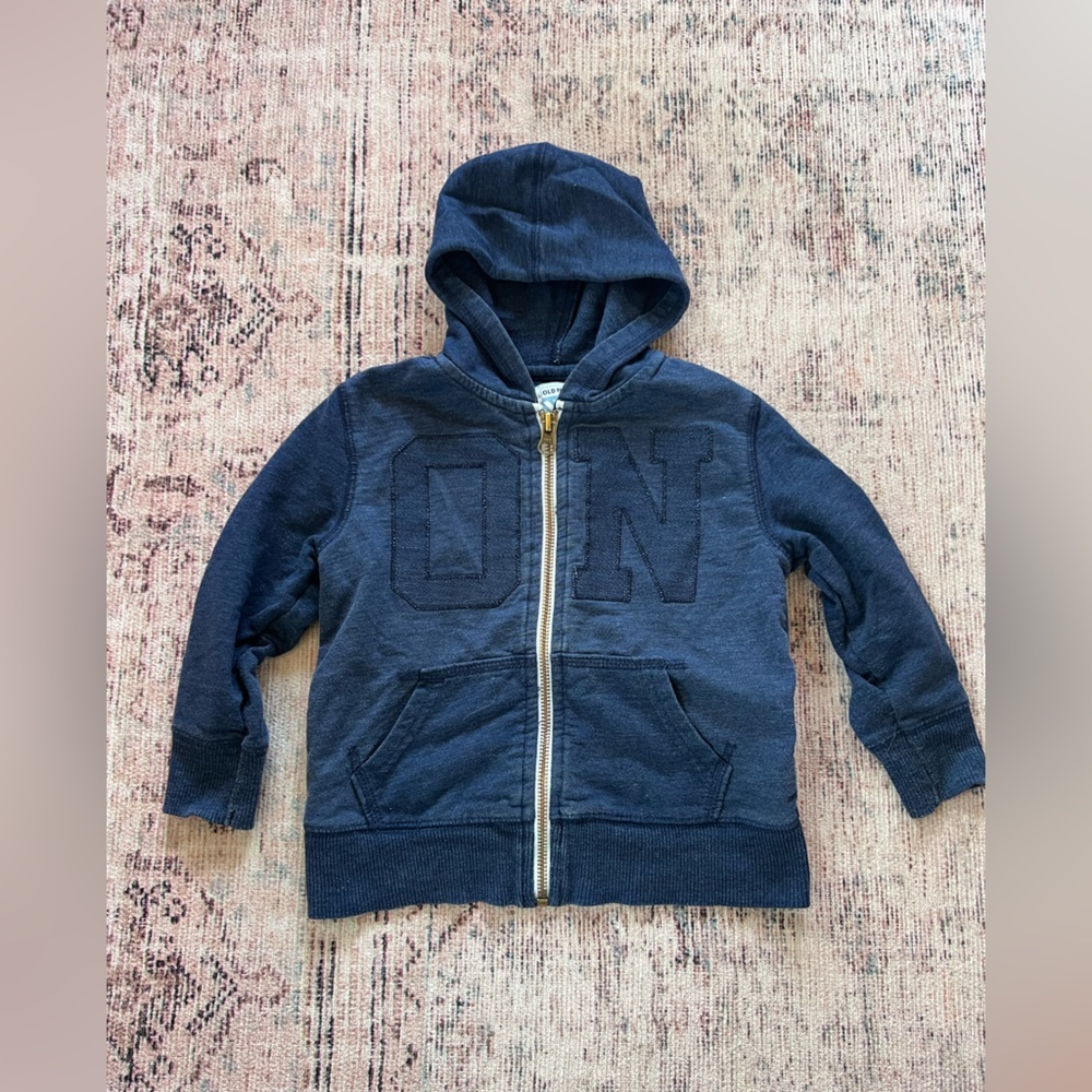 Old Navy Blue Hooded Sweatshirt Athletic Style 2t
